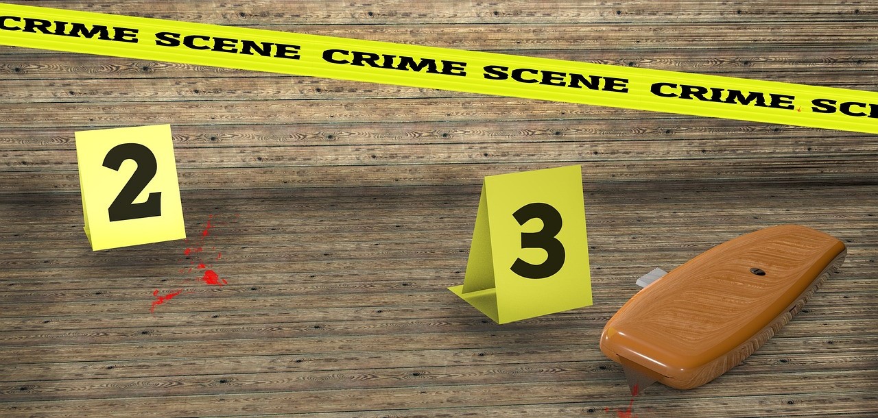 A knife found inside the crime scene.