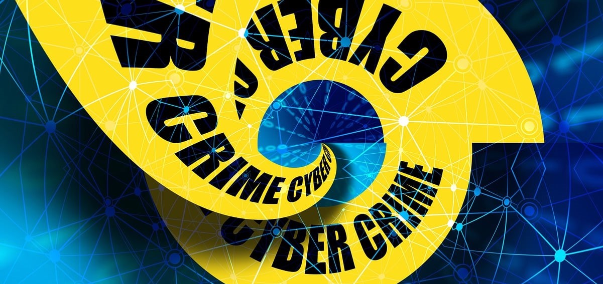 Cybercrime Investigations yellow tape use to secure the digital crime scenes.