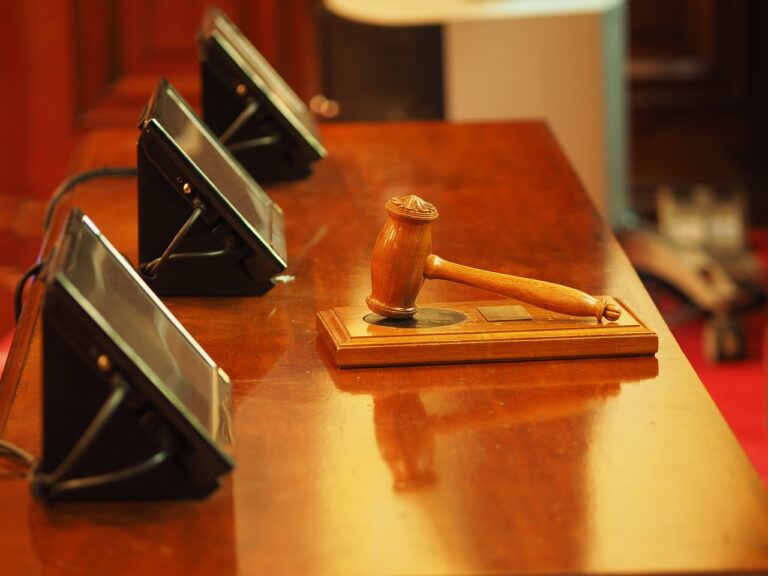 what is testifying in court in front of a Judge's gavel