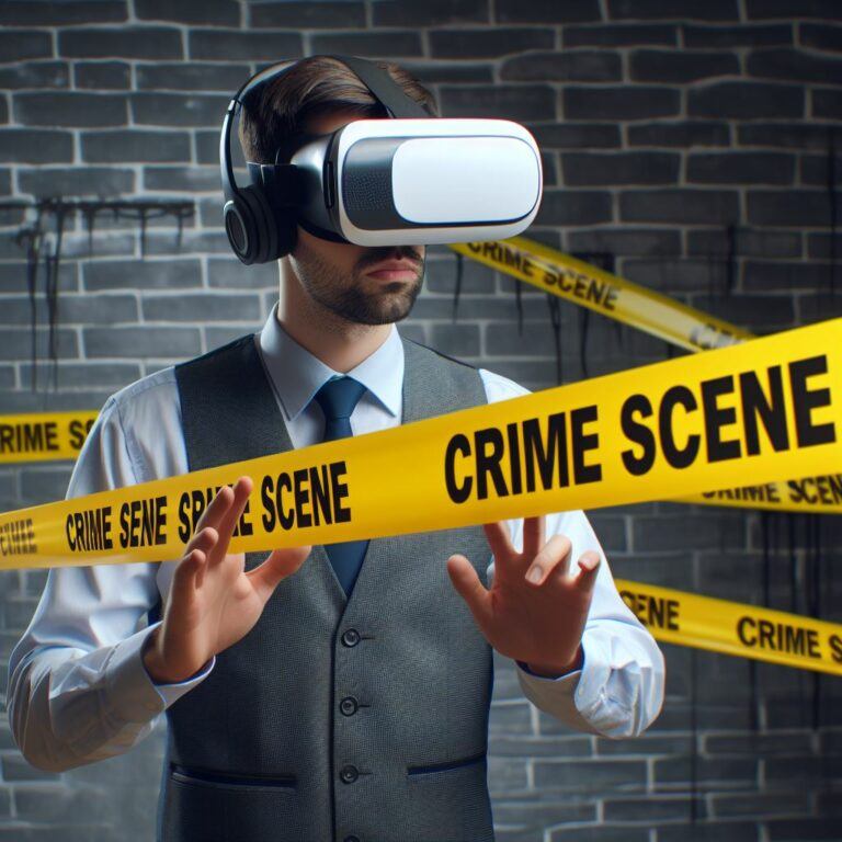 Virtual Reality Technology used at a crime scene.